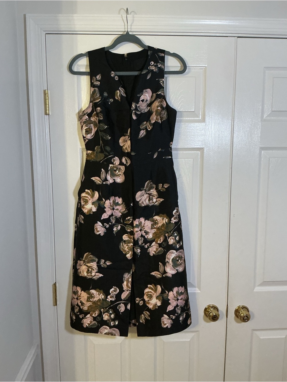 J.Crew Collection Silk Wool Painterly Floral Midi Dress Sz 2 Excellent Condition